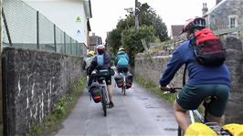 Arriving at Cheddar Youth Hostel, 26.6 miles from Street